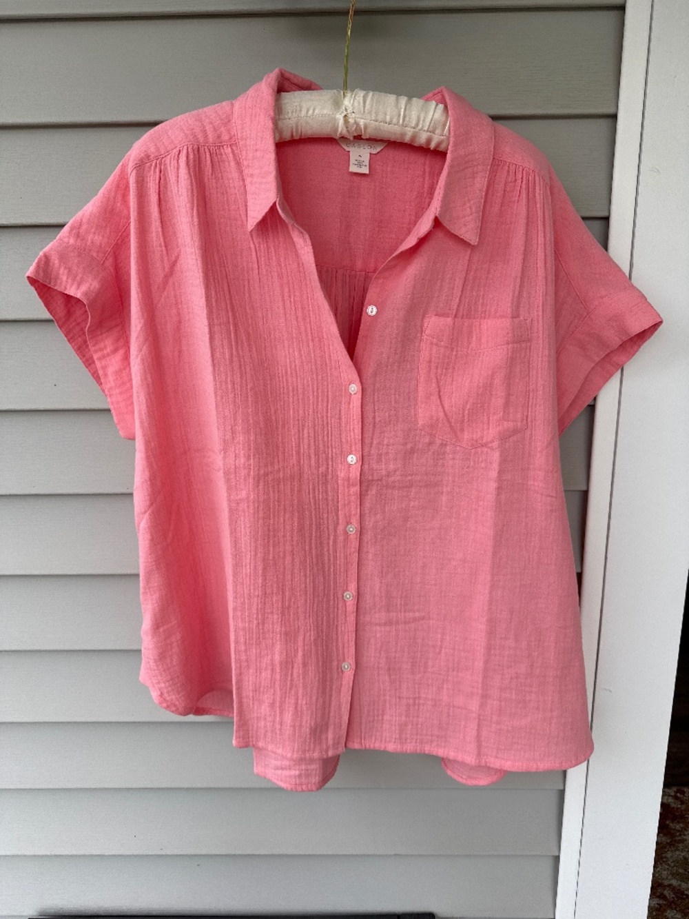 Caslon Cotton Gauze Button Up Shirt